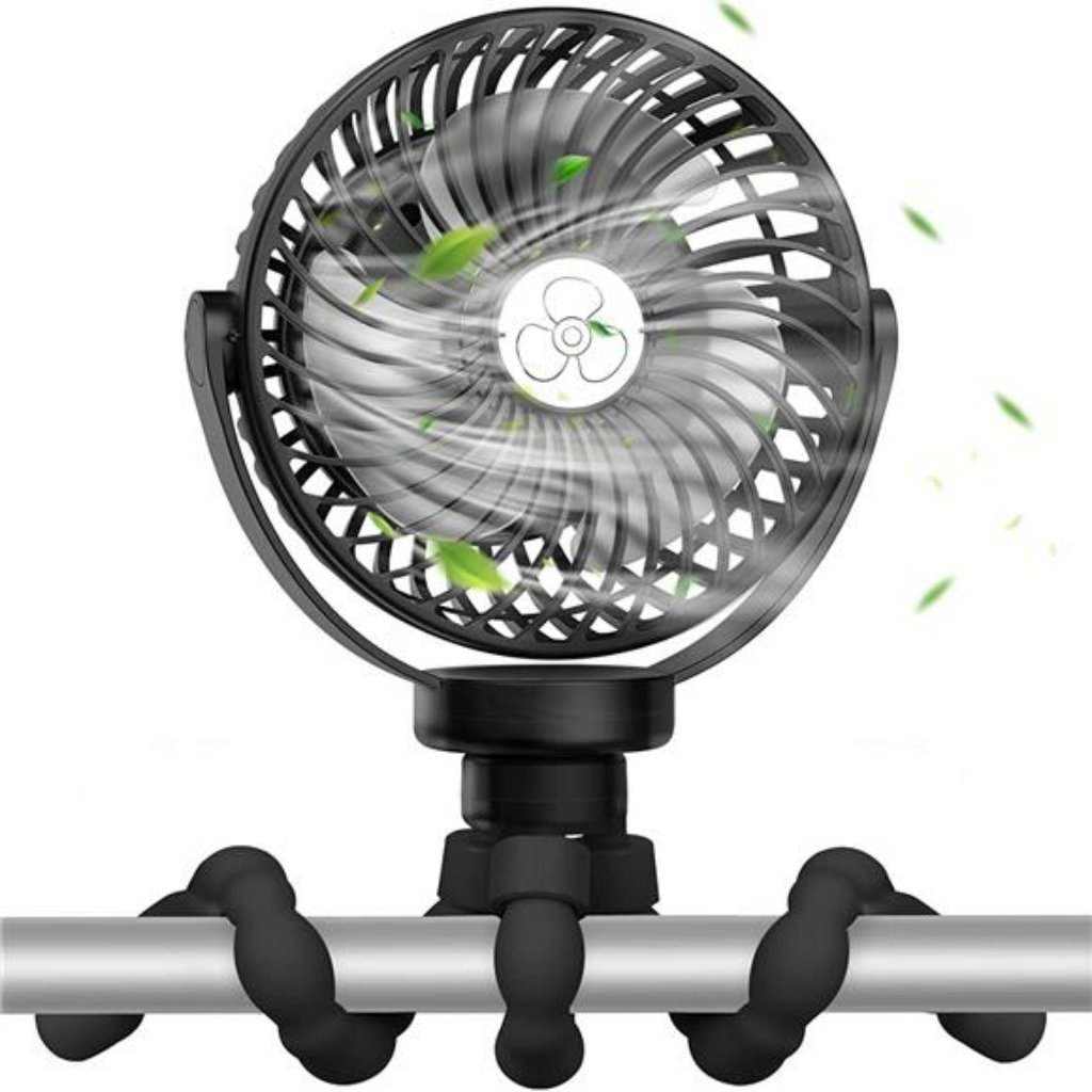 Vasg Battery Operated Stroller Fan Portable Handheld Mini Fan Clip On Fan